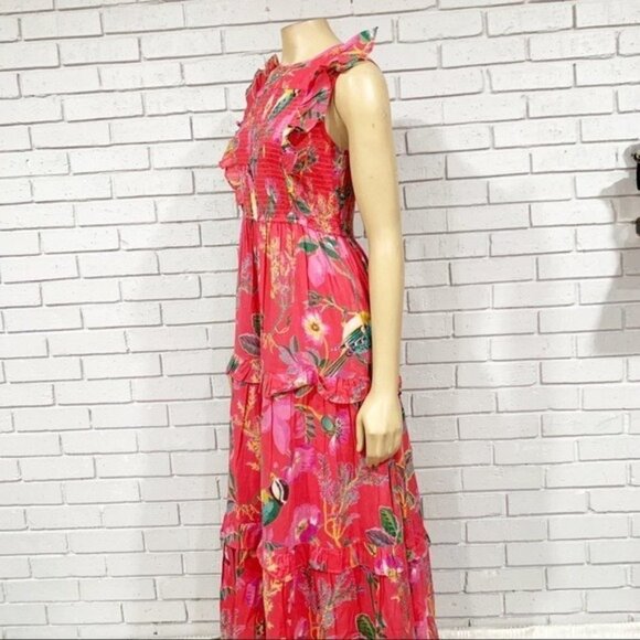 Banjanan‎ Iris Dress Woden Hedgerow Paradise Pink - Size Large - Picture 9 of 15